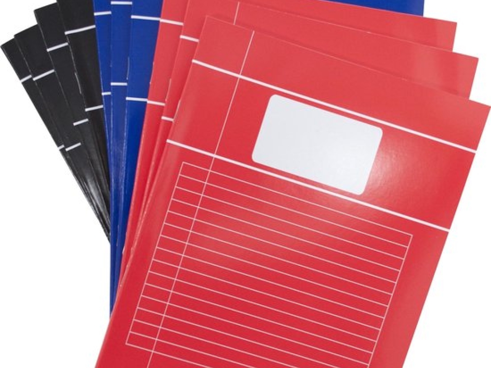 Schrift met lijntjes.